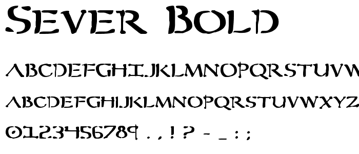 Sever Bold font